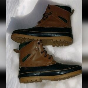 Itasca Insulated Duck Boots, Leather Rain Boots, Waterproof, Men's 8